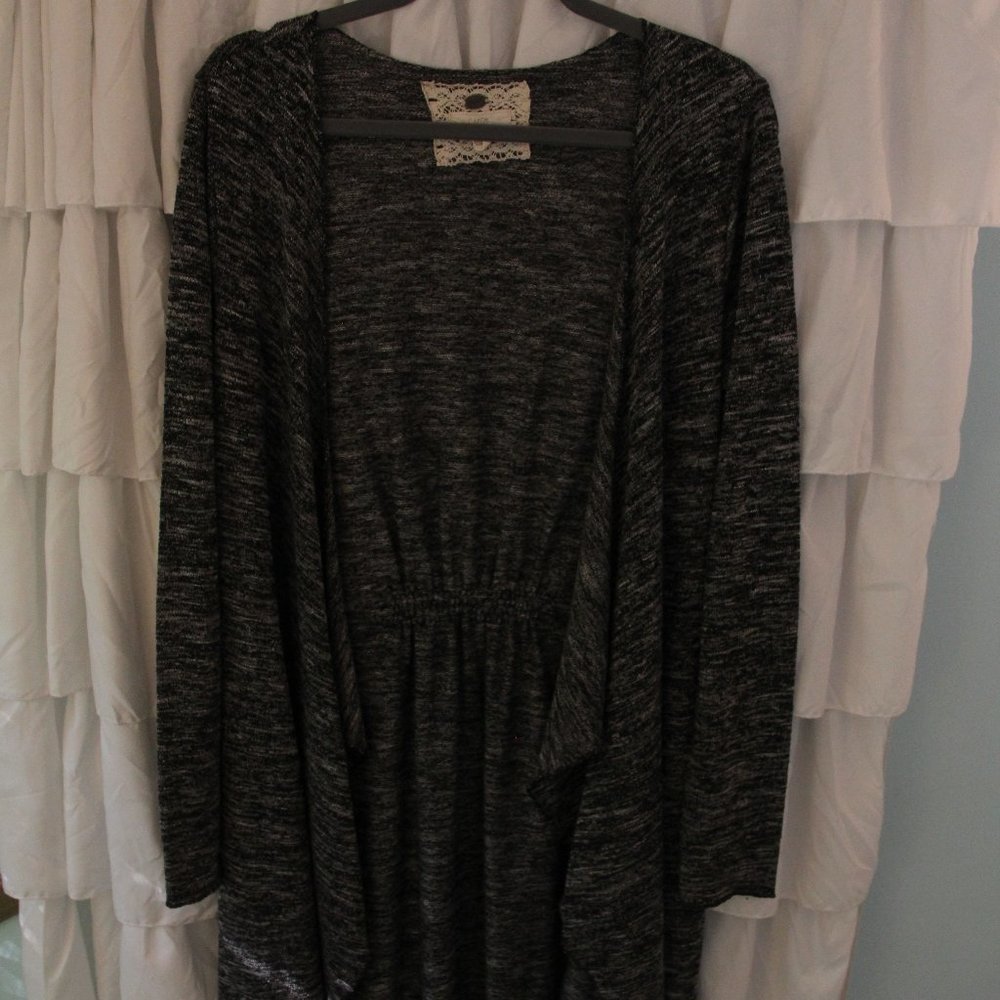 Black and White Patterned Cardigan